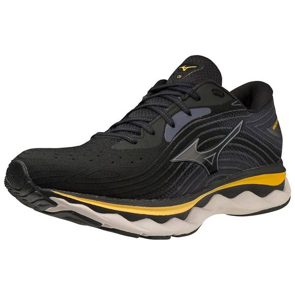 NEW MIZUNO men's wave sky shoes in black/tradewinds